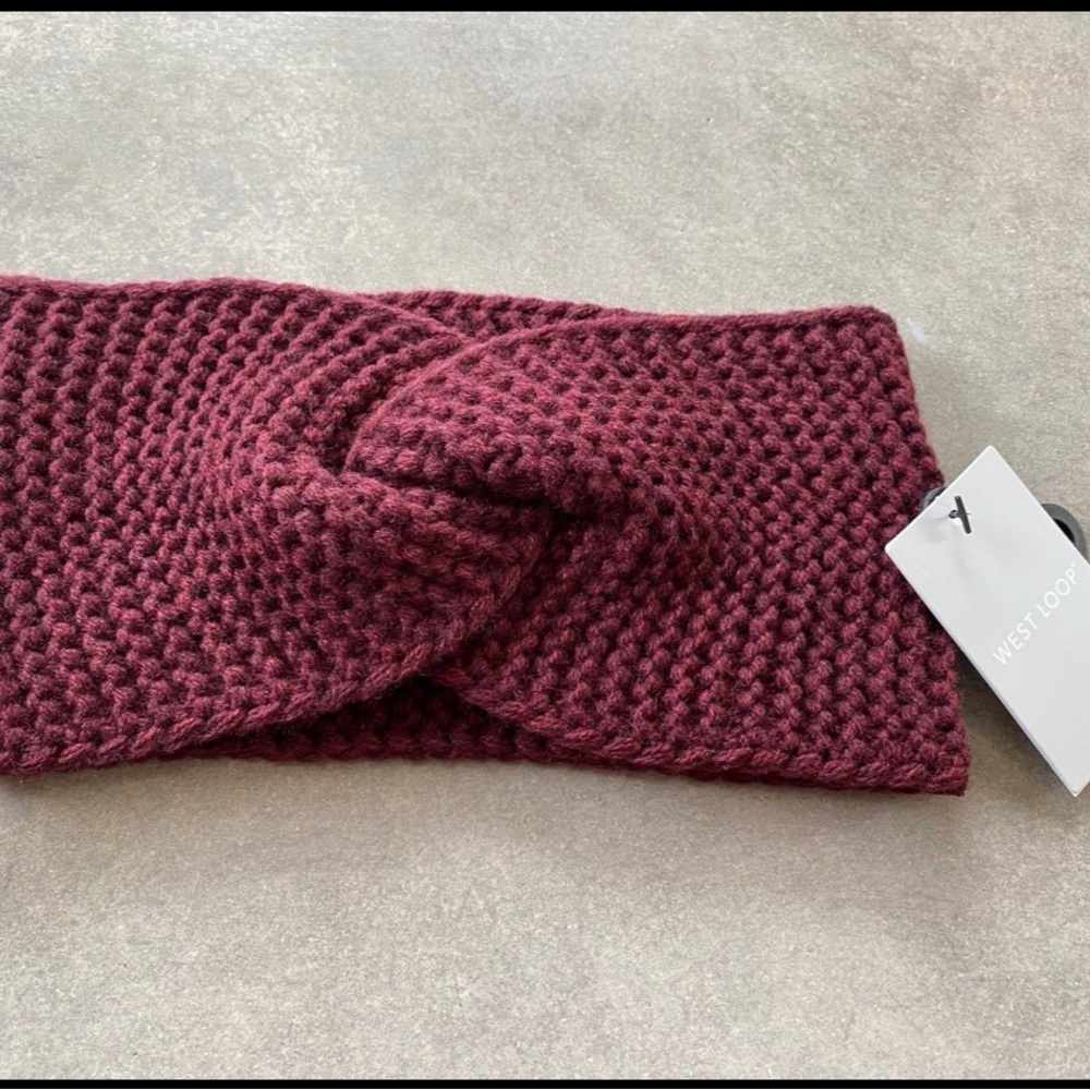 West Loop Burgundy Knit Headband